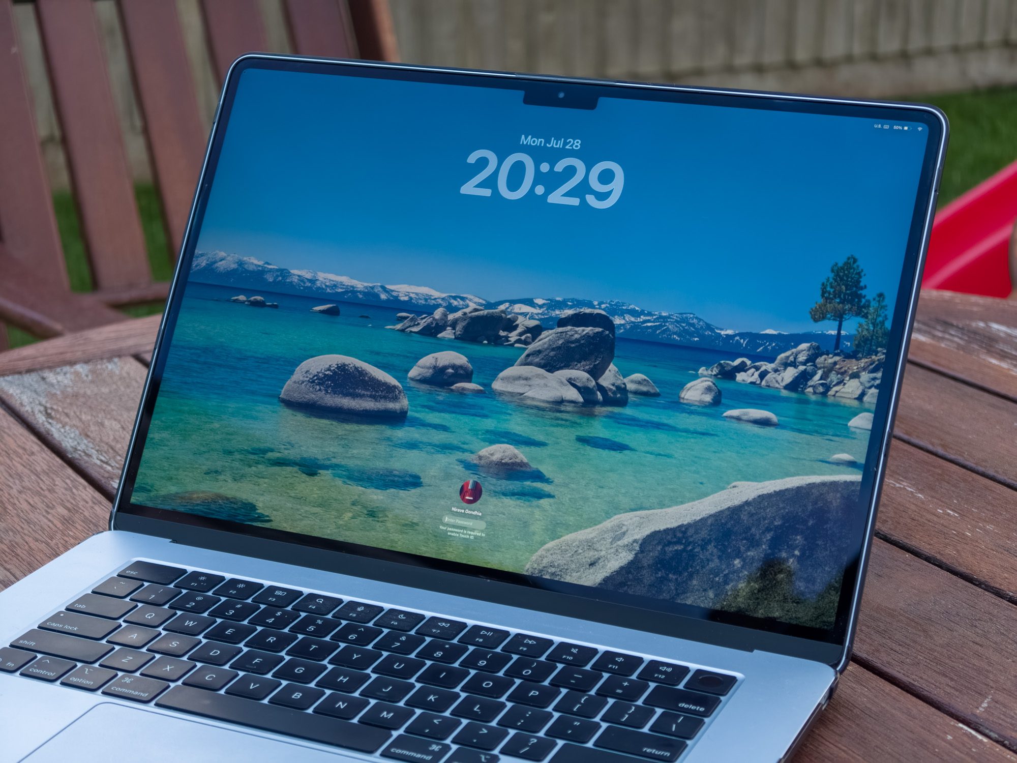 macOS Tahoe 26 public beta running on the M4 MacBook Air 15