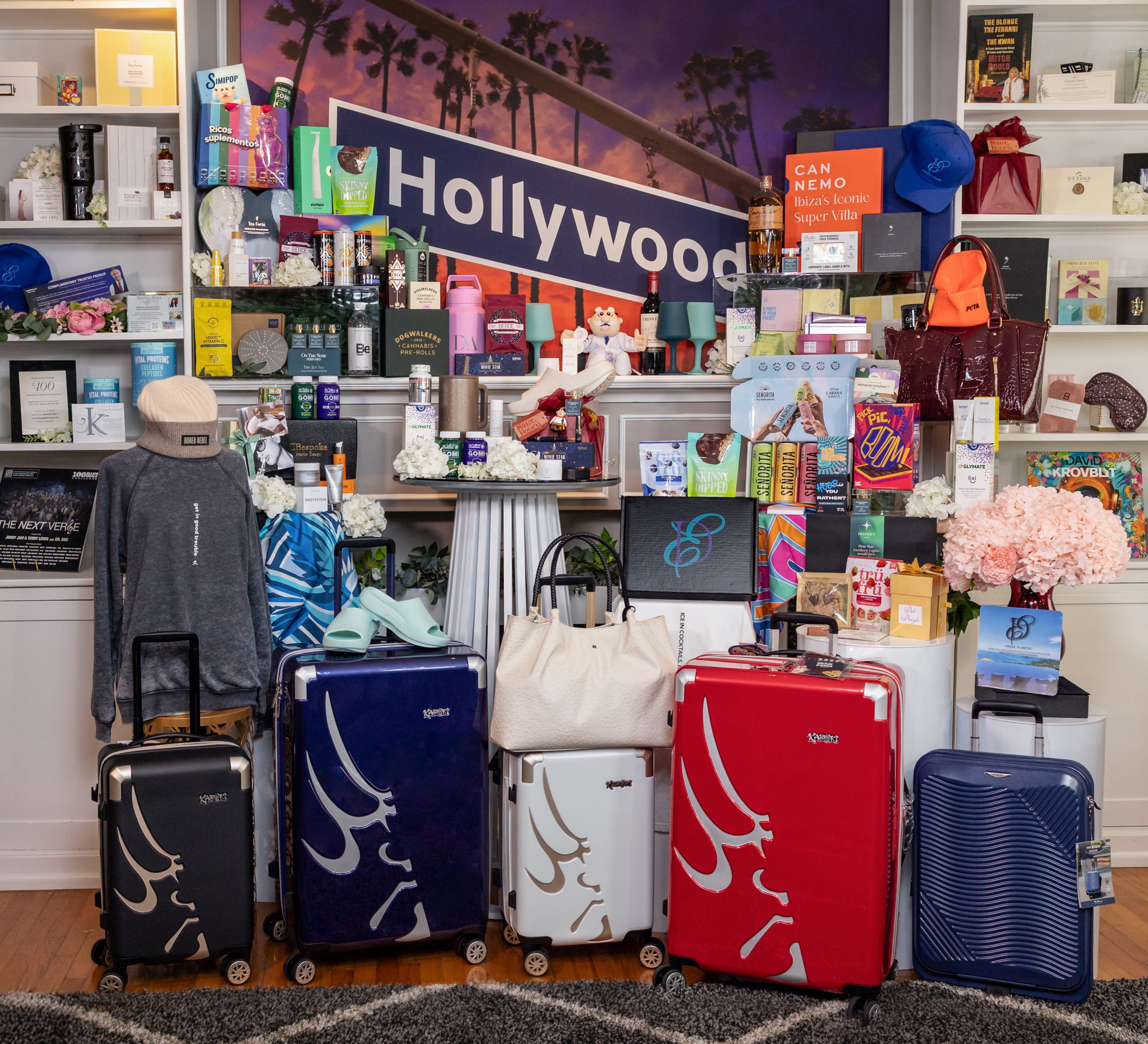 A look at the contents distributed as part of Distinctive Assets’ “Everyone Wins” nominee gift bag for 2026.